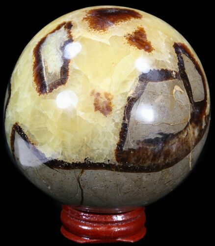 Polished Septarian Sphere - Madagascar #43849